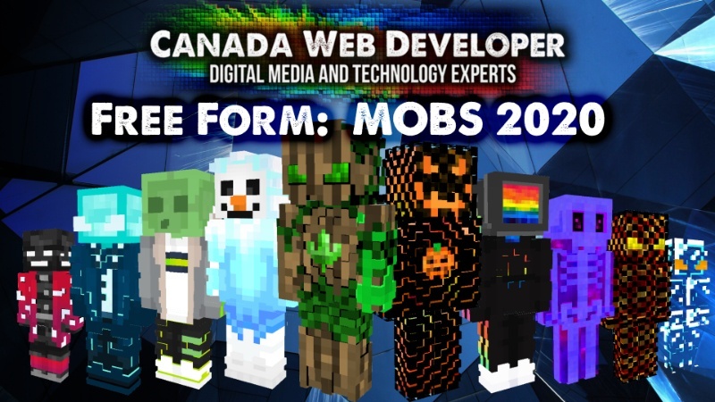 This is a new take on some of the best mobs in Minecraft and other free form skins. Created to bring the ultimate Minecraft gaming experience with 12 bright and colorful skins. 12 HD (128px) skins including: - 2 free! - 12 brand new mob inspired outfits Created and Published by: Dannny0117 + Canada Web Developer.